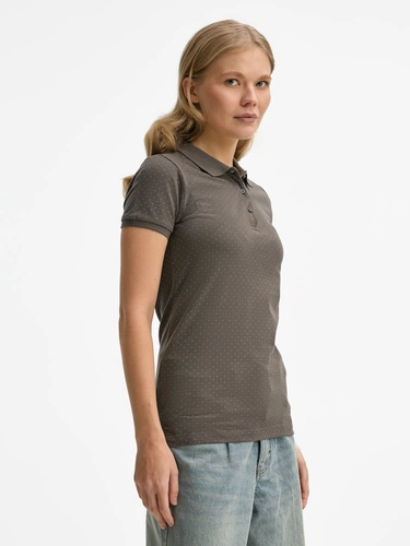 Рубашка поло женская Brandy Women, темно-серая с белым Рубашка поло женская Brandy Women, темно-серая с белым