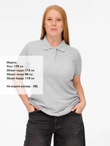 Рубашка поло женская Virma Premium Lady, серый меланж Рубашка поло женская Virma Premium Lady, серый меланж