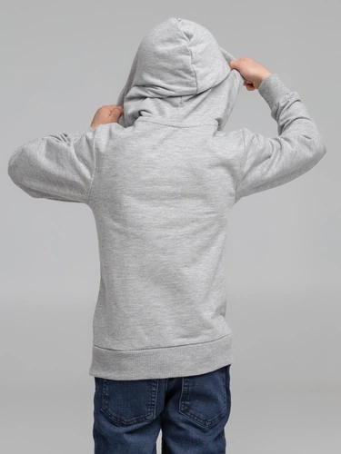 Толстовка с капюшоном детская Kirenga Kids, серый меланж Толстовка с капюшоном детская Kirenga Kids, серый меланж