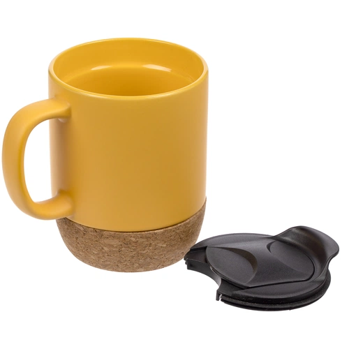 Кружка с пробковой подставкой Corky Walk, желтая Кружка с пробковой подставкой Corky Walk, желтая