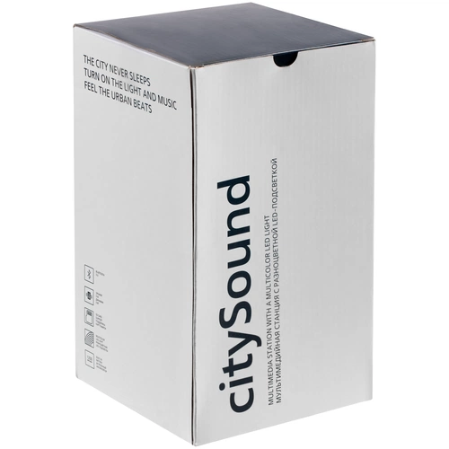 Беспроводная колонка с подсветкой citySound, черная Беспроводная колонка с подсветкой citySound, черная