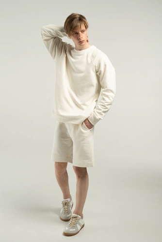 Свитшот унисекс S1, молочно-белый Свитшот унисекс S1, молочно-белый