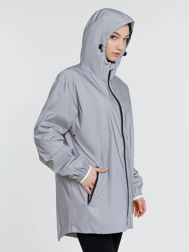 Парка Manifest из светоотражающей ткани, серая Парка Manifest из светоотражающей ткани, серая