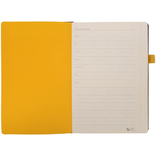 Ежедневник Ton, недатированный, черный с желтым Ежедневник Ton, недатированный, черный с желтым