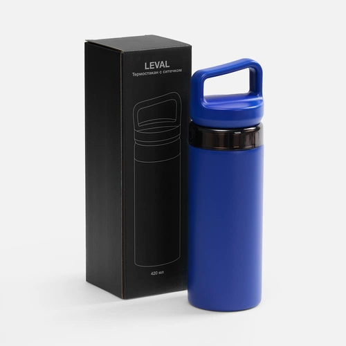 Термостакан Leval с ситечком, синий Термостакан Leval с ситечком, синий