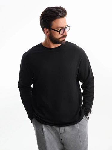 Лонгслив унисекс Siluetti Fuori, черный Лонгслив унисекс Siluetti Fuori, черный