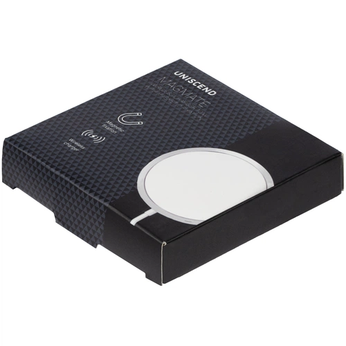 Беспроводное зарядное устройство с магнитами Magmate, серебристое Беспроводное зарядное устройство с магнитами Magmate, серебристое