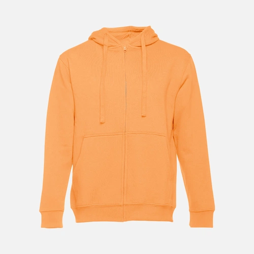 Толстовка мужская на молнии с капюшоном Amsterdam, светло-оранжевая Толстовка мужская на молнии с капюшоном Amsterdam, светло-оранжевая