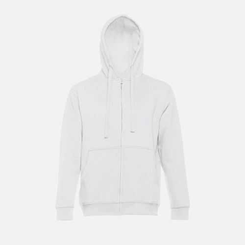 Толстовка мужская на молнии с капюшоном Amsterdam, белая Толстовка мужская на молнии с капюшоном Amsterdam, белая