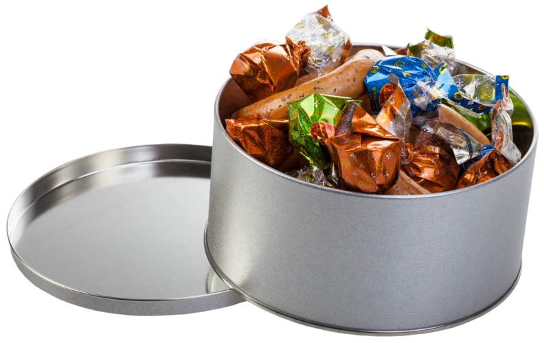 Коробка Pragmax M, круглая, серебристая Коробка Pragmax M, круглая, серебристая