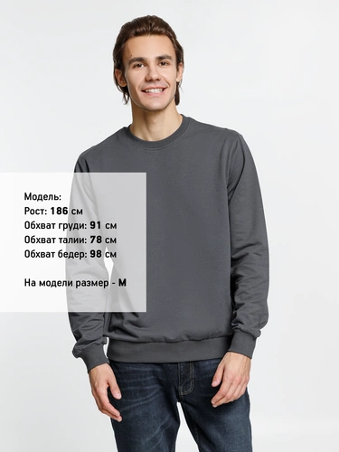 Свитшот Toima 2.0, темно-серый (графит) Свитшот Toima 2.0, темно-серый (графит)