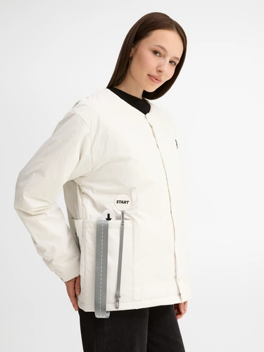 Куртка унисекс Veter, молочно-белая с нанесением и кастомизацией Куртка унисекс Veter, молочно-белая с нанесением и кастомизацией