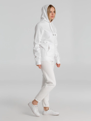 Толстовка с капюшоном унисекс King, белая Толстовка с капюшоном унисекс King, белая