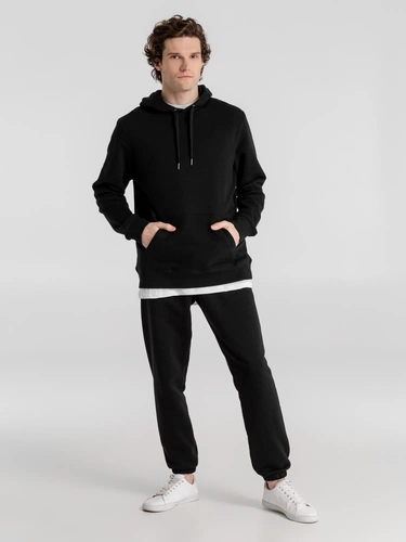 Толстовка с капюшоном унисекс King, черная Толстовка с капюшоном унисекс King, черная