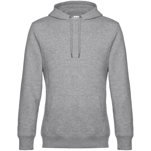 Толстовка с капюшоном унисекс King, серый меланж Толстовка с капюшоном унисекс King, серый меланж