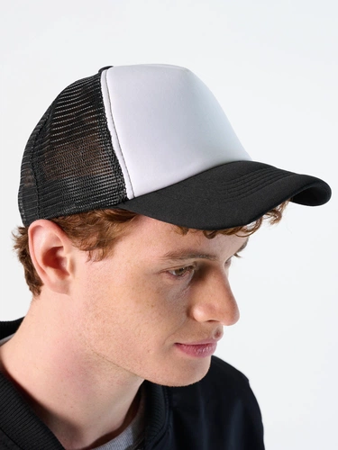 Бейсболка Bubble, черная с белым Бейсболка Bubble, черная с белым