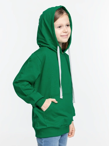 Толстовка с капюшоном детская Kirenga Kids, зеленая Толстовка с капюшоном детская Kirenga Kids, зеленая