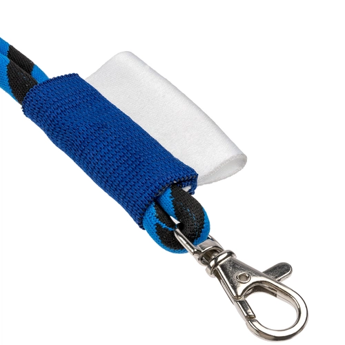 Шнурок для бейджа Tube Long, черный с синим Шнурок для бейджа Tube Long, черный с синим