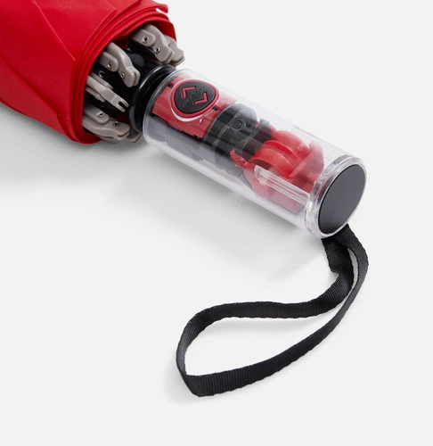 Зонт наоборот складной Futurum со светоотражающим кантом, красный Зонт наоборот складной Futurum со светоотражающим кантом, красный