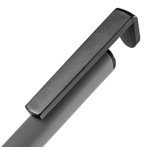 Ручка шариковая Standic с подставкой для телефона, серая Ручка шариковая Standic с подставкой для телефона, серая