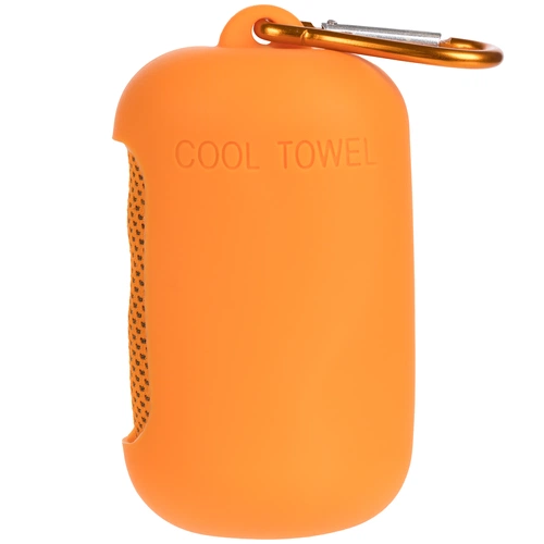 Охлаждающее полотенце Narvik в силиконовом чехле, оранжевое Охлаждающее полотенце Narvik в силиконовом чехле, оранжевое