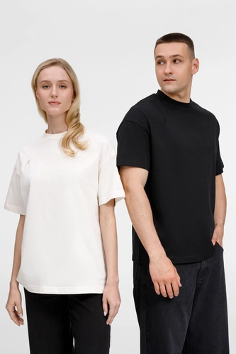 Футболка оверсайз унисекс Sinkopa, черная Футболка оверсайз унисекс Sinkopa, черная