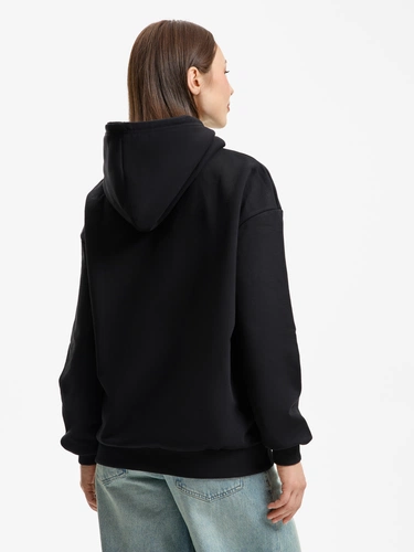 Худи унисекс оверсайз Daylero, черное Худи унисекс оверсайз Daylero, черное