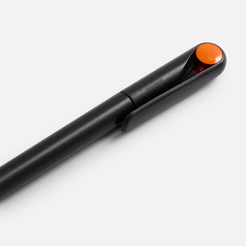 Ручка шариковая Prodir DS1 TMM Dot, черная с оранжевым Ручка шариковая Prodir DS1 TMM Dot, черная с оранжевым