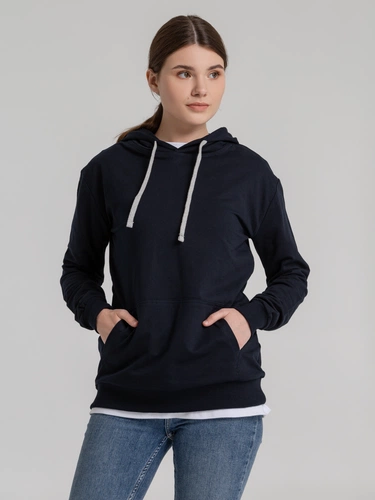 Толстовка с капюшоном Unit Kirenga, темно-синяя Толстовка с капюшоном Unit Kirenga, темно-синяя