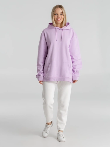 Толстовка с капюшоном унисекс Hoodie, сиреневая Толстовка с капюшоном унисекс Hoodie, сиреневая