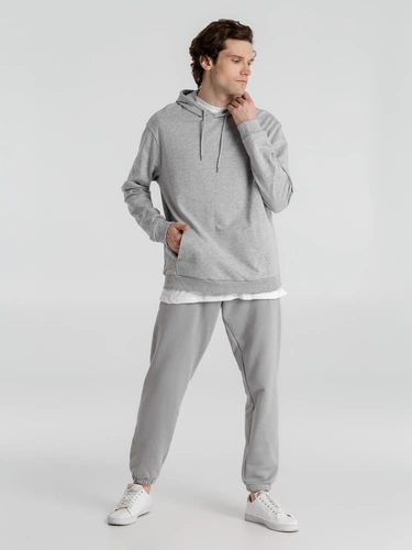 Толстовка с капюшоном унисекс Hoodie, серый меланж Толстовка с капюшоном унисекс Hoodie, серый меланж