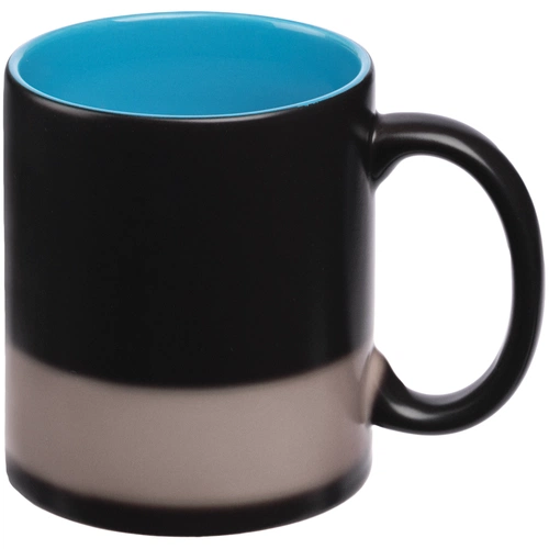 Кружка-хамелеон On Display, матовая, черная с голубым Кружка-хамелеон On Display, матовая, черная с голубым