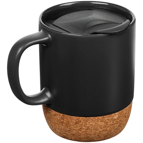 Кружка с пробковой подставкой Corky Walk, черная Кружка с пробковой подставкой Corky Walk, черная