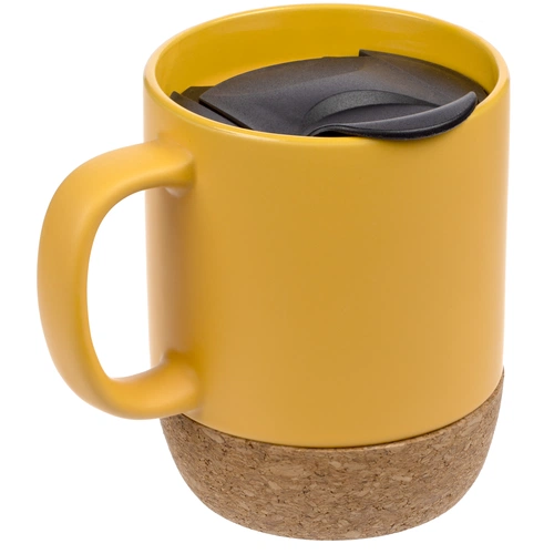 Кружка с пробковой подставкой Corky Walk, желтая Кружка с пробковой подставкой Corky Walk, желтая