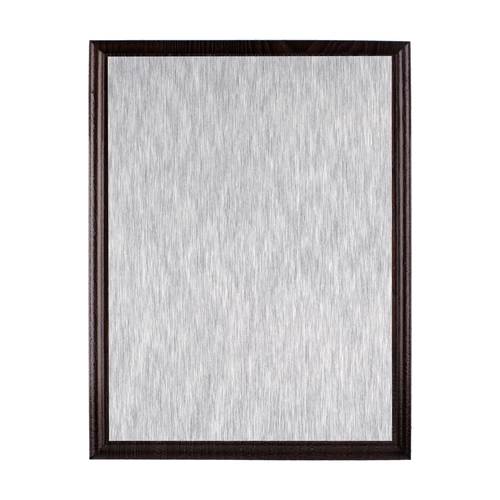 Плакетка Plaque, малая, венге с серебристой пластиной Плакетка Plaque, малая, венге с серебристой пластиной