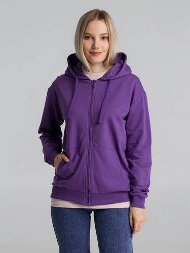 Толстовка на молнии с капюшоном Siverga 2.0, фиолетовая Толстовка на молнии с капюшоном Siverga 2.0, фиолетовая