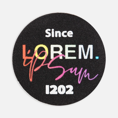 Наклейка тканевая Lunga Round, M, черная Наклейка тканевая Lunga Round, M, черная