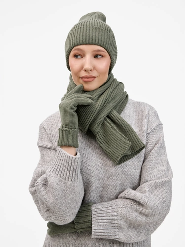 Шапка Catch Match без помпона, зеленая (полынь) Шапка Catch Match без помпона, зеленая (полынь)