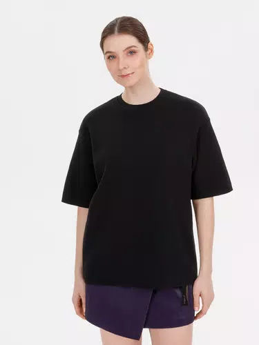 Джемпер с коротким рукавом Siluetti Volumica, черный Джемпер с коротким рукавом Siluetti Volumica, черный