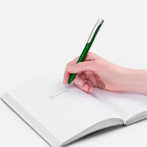 Ручка шариковая Pin Silver, зеленый металлик Ручка шариковая Pin Silver, зеленый металлик