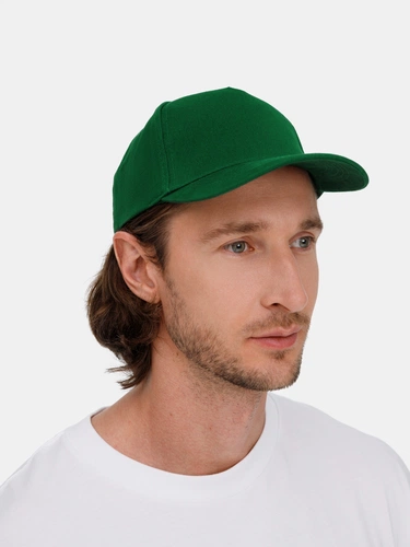 Бейсболка Long Beach, темно-зеленая Бейсболка Long Beach, темно-зеленая