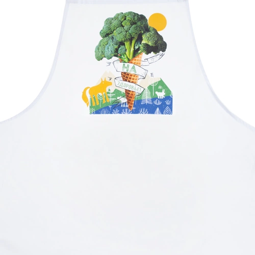 Фартук «На здоровье!», белый Фартук «На здоровье!», белый