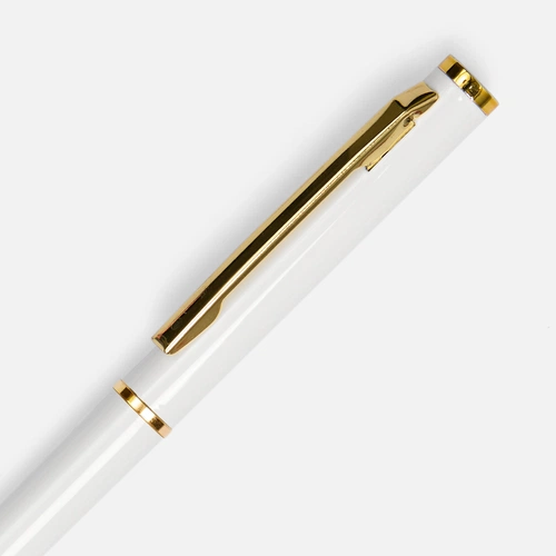 Ручка шариковая Hotel Gold, ver.2, глянцевая белая Ручка шариковая Hotel Gold, ver.2, глянцевая белая