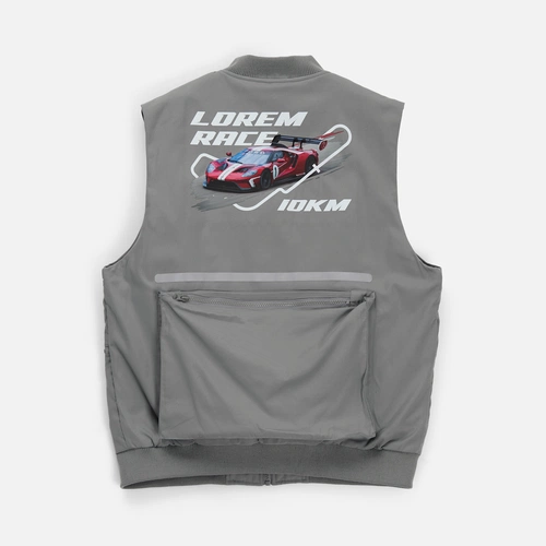 Жилет Hard Work, серый с нанесением Жилет Hard Work, серый с нанесением