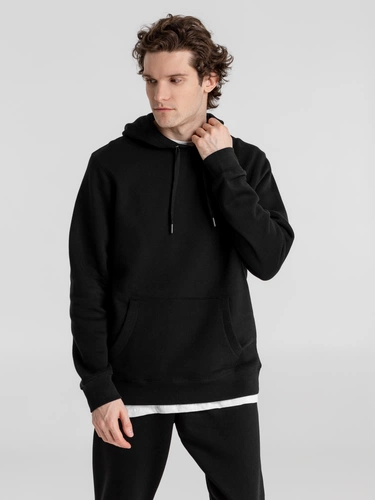 Толстовка с капюшоном унисекс King, черная Толстовка с капюшоном унисекс King, черная