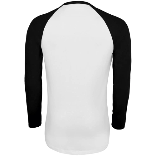 Футболка мужская с длинным рукавом Funky Lsl, белая с черным Футболка мужская с длинным рукавом Funky Lsl, белая с черным