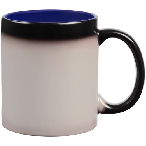 Кружка-хамелеон On Display, матовая, черная с синим Кружка-хамелеон On Display, матовая, черная с синим