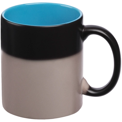 Кружка-хамелеон On Display, матовая, черная с голубым Кружка-хамелеон On Display, матовая, черная с голубым