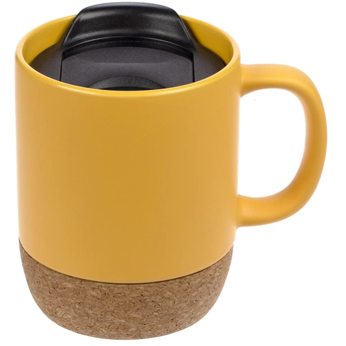 Кружка с пробковой подставкой Corky Walk, желтая Кружка с пробковой подставкой Corky Walk, желтая