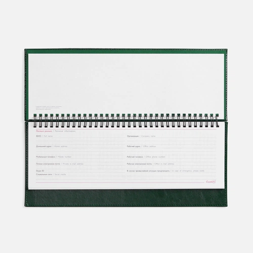 Планинг Faro, датированный, зеленый Планинг Faro, датированный, зеленый